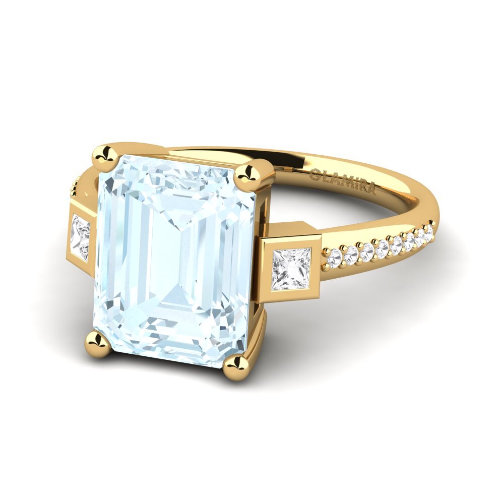 9k Oro Amarillo Anillo de compromiso Sohniel