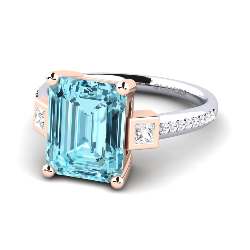 18k Oro Blanco & Rosa Anillo de compromiso Sohniel