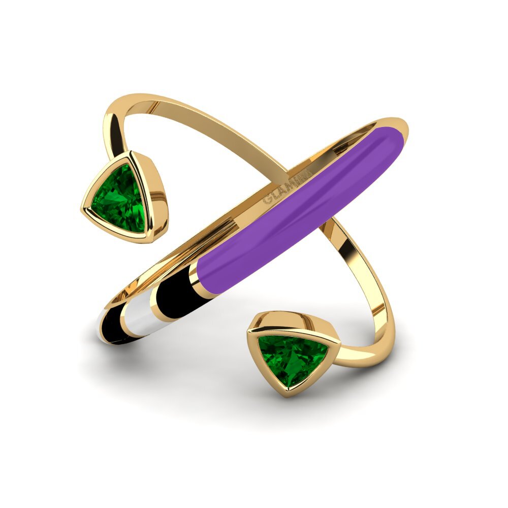 Grüner Zirkonia Ring Solnedgan