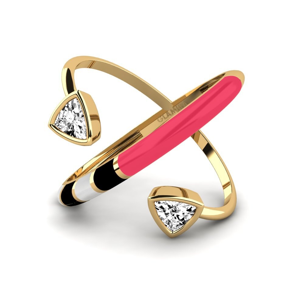 Trillón Moissanita Anillo Solnedgan