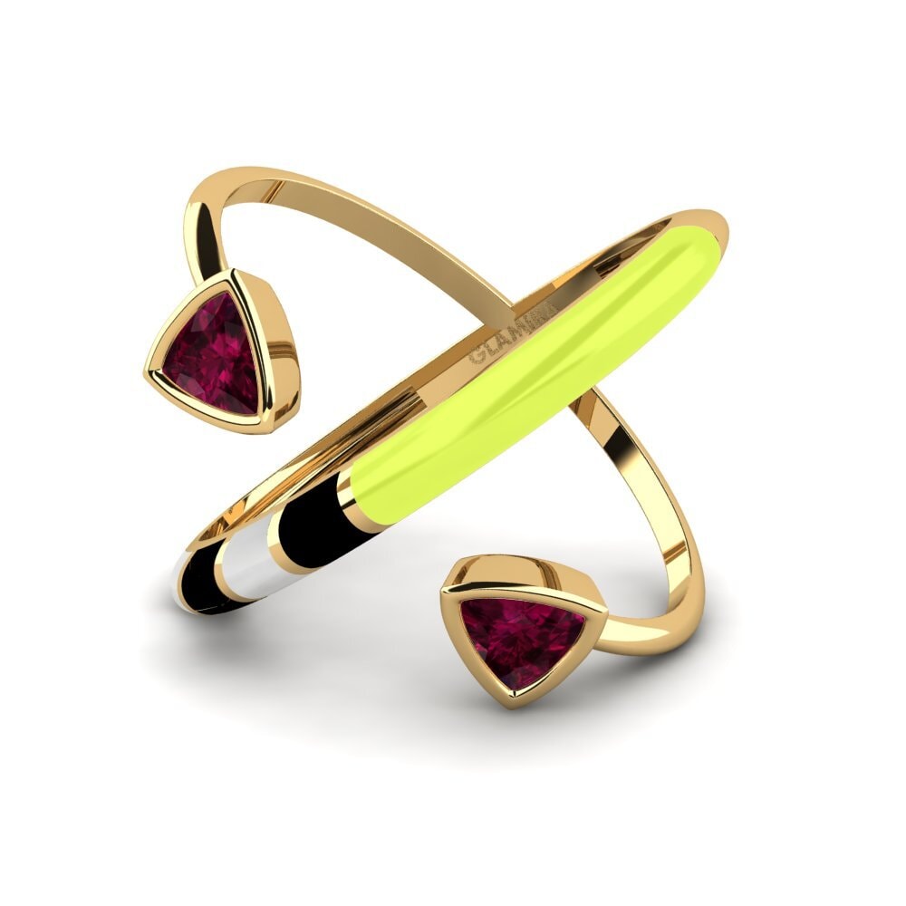 Granate Rhodolite Anillo Solnedgan
