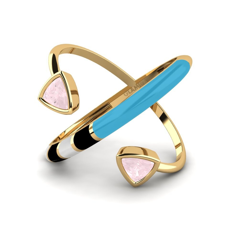 Open Rose Quartz Rings