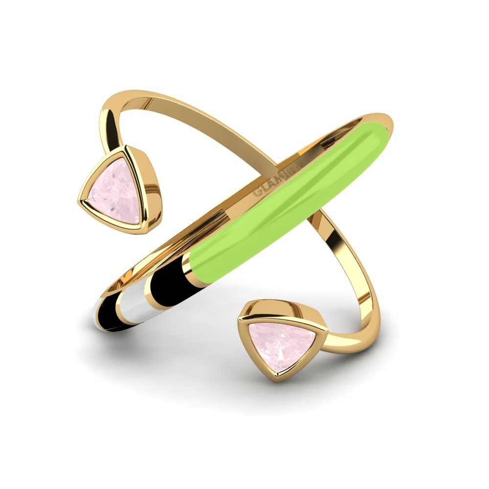 Open Rose Quartz Rings