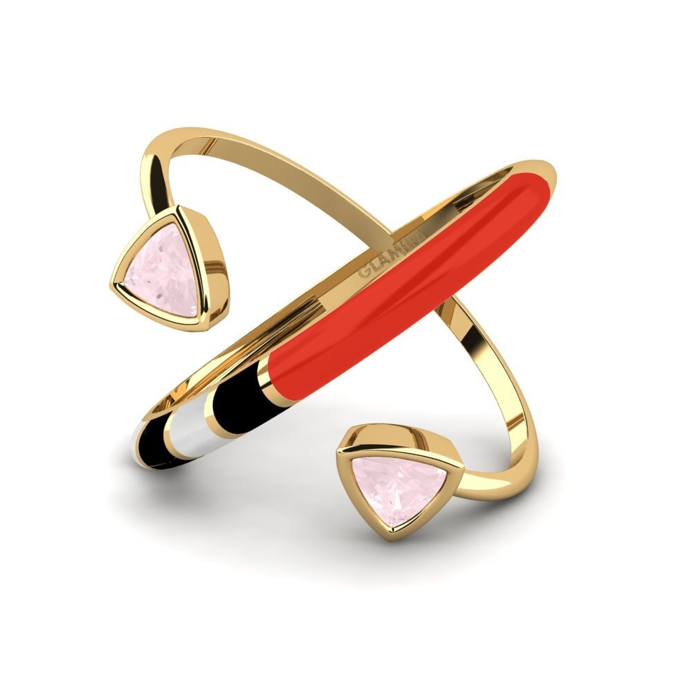 Open Rose Quartz Rings