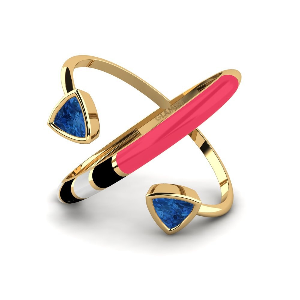 Dunkelblauer Zirkonia Ring Solnedgan