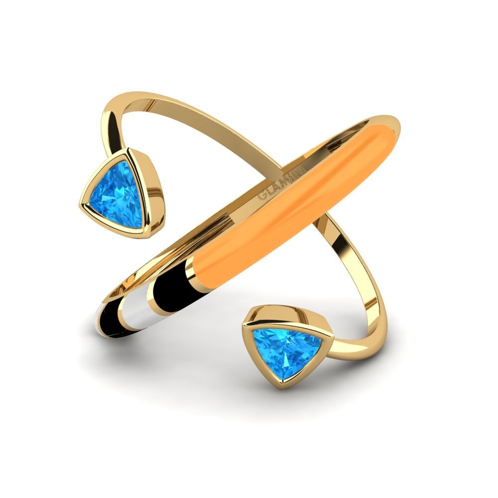 Open Blue Topaz Rings