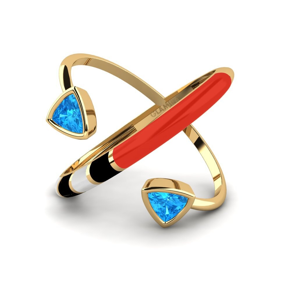 Open Blue Topaz Rings