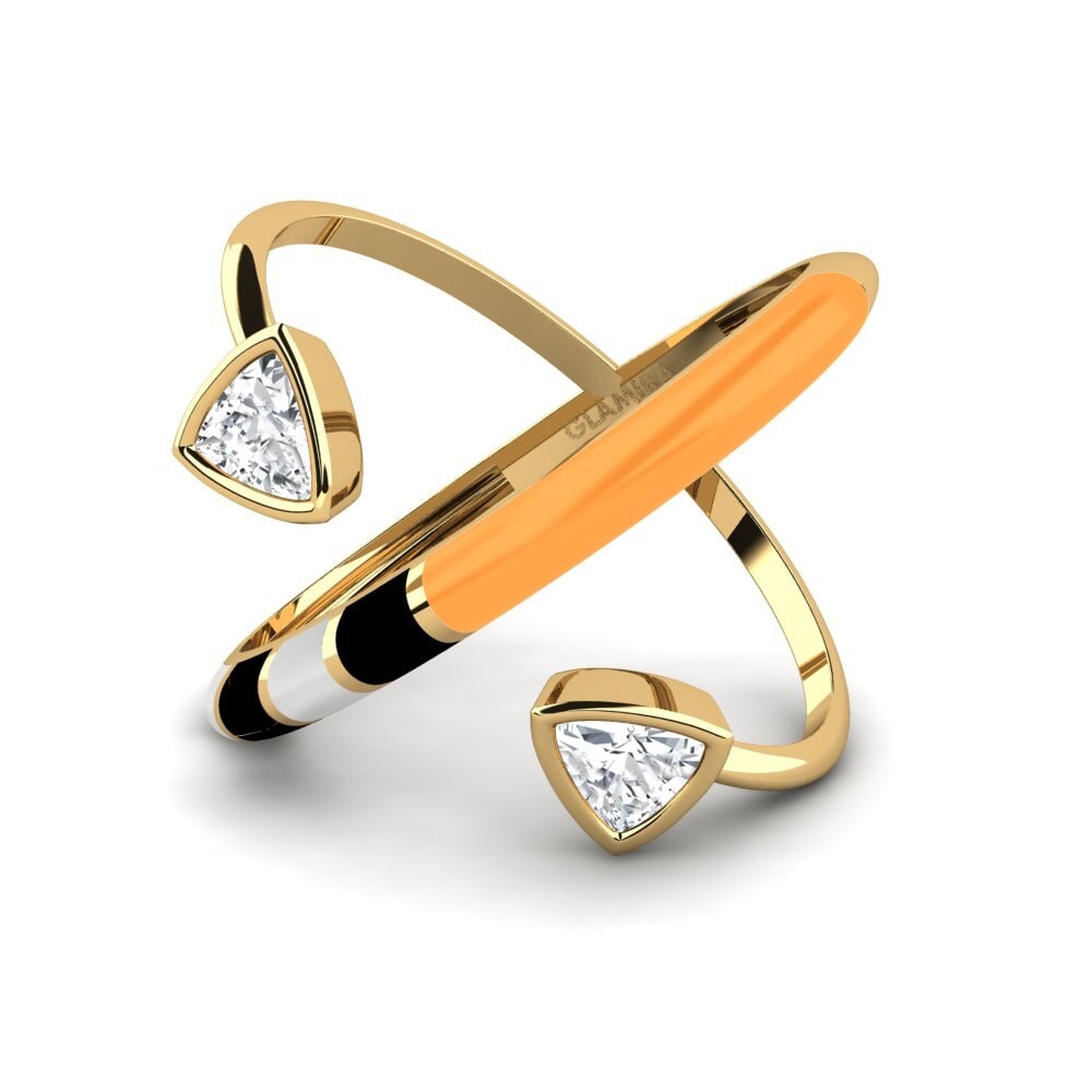 Open White Zircon Rings