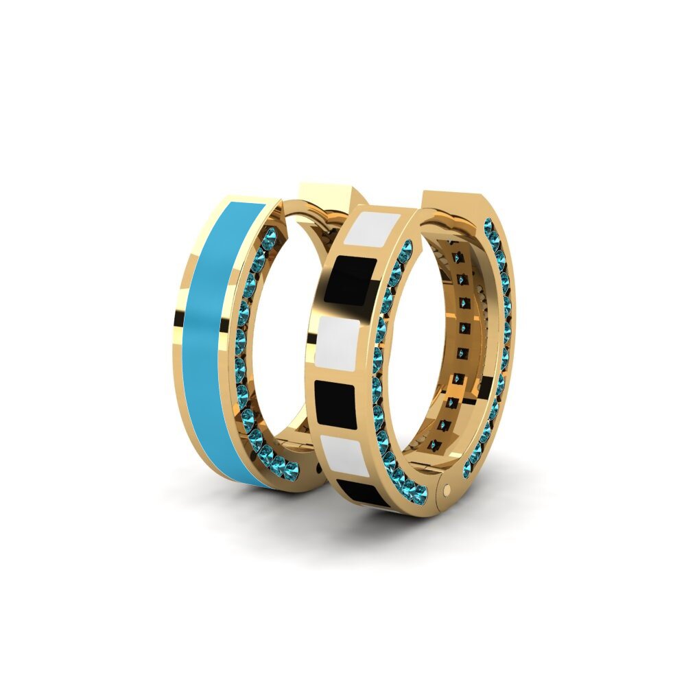Diamante Azul Pendiente de mujer Soloppang