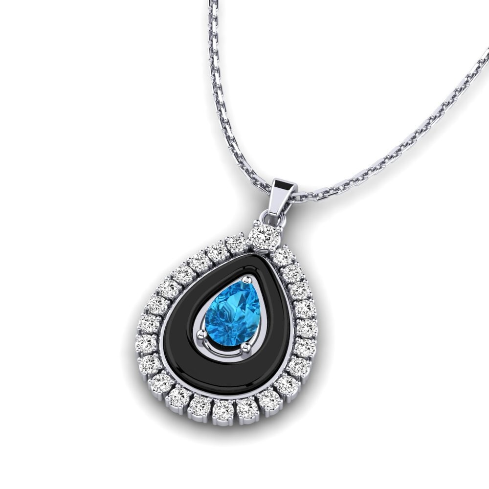 Topacio azul Colgante de Mujer Somertz