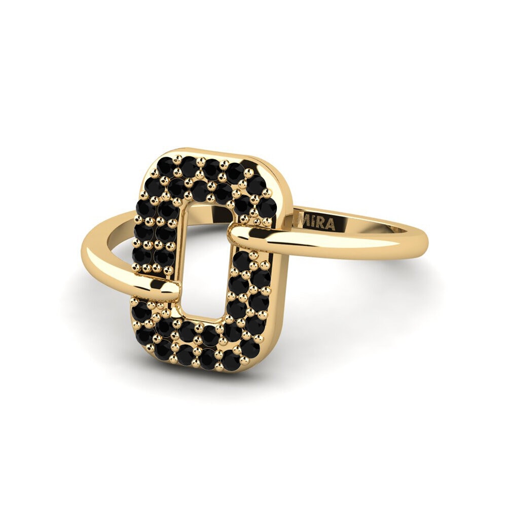 Zafiro negro Anillo Sonho