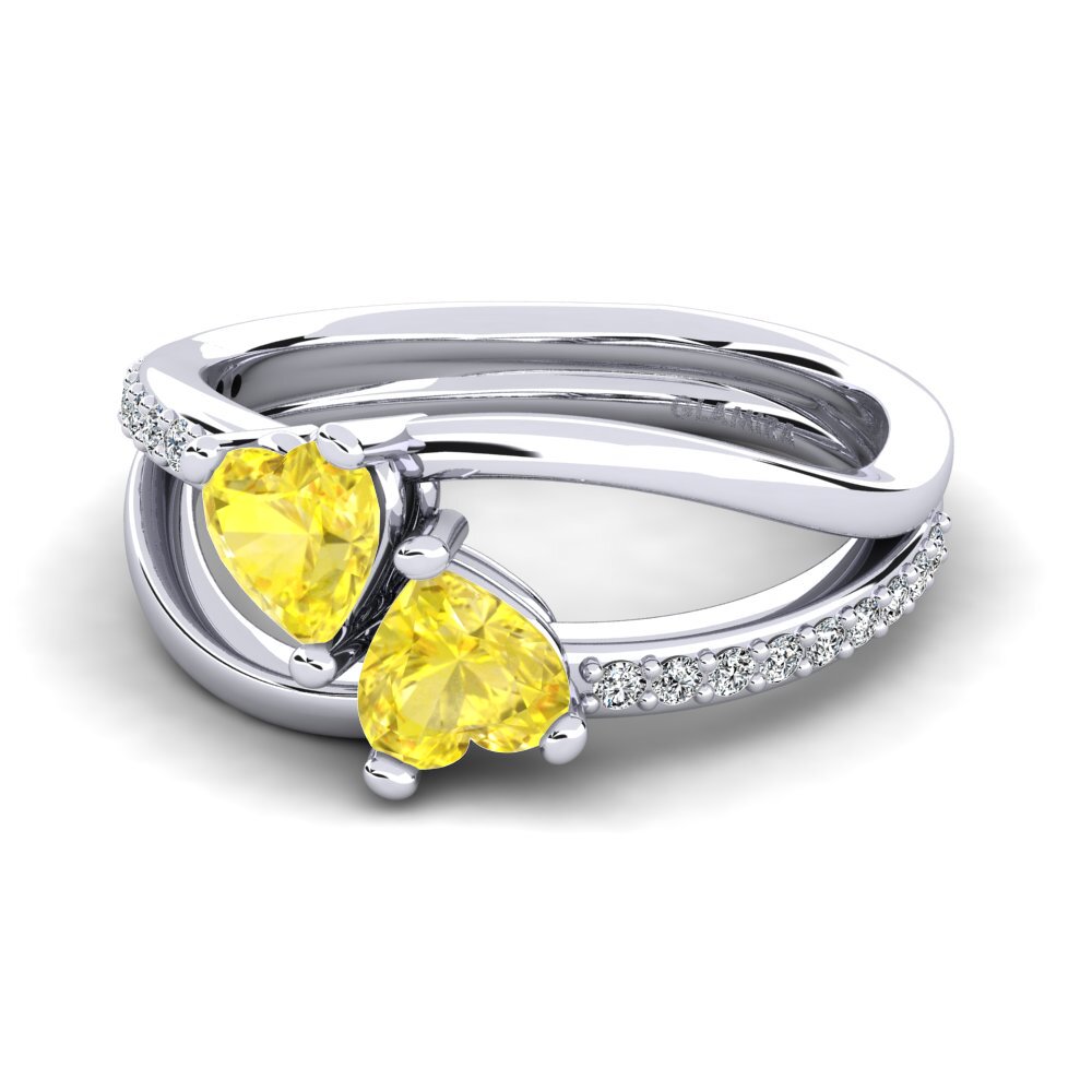 Heart Yellow Sapphire Ring Sonnett