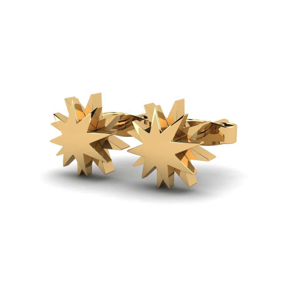 9k Oro Amarillo Pendientes Sontuoso