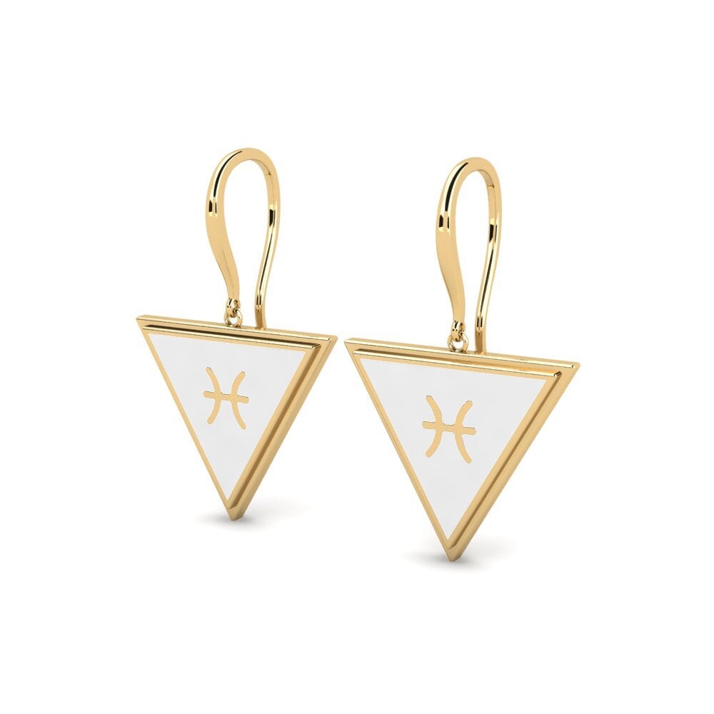 9k Oro Amarillo Pendientes Sonvoch - Pisces