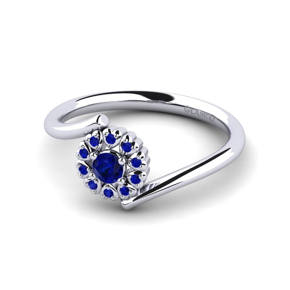 9ct White Gold Sapphire Ring Sophronia