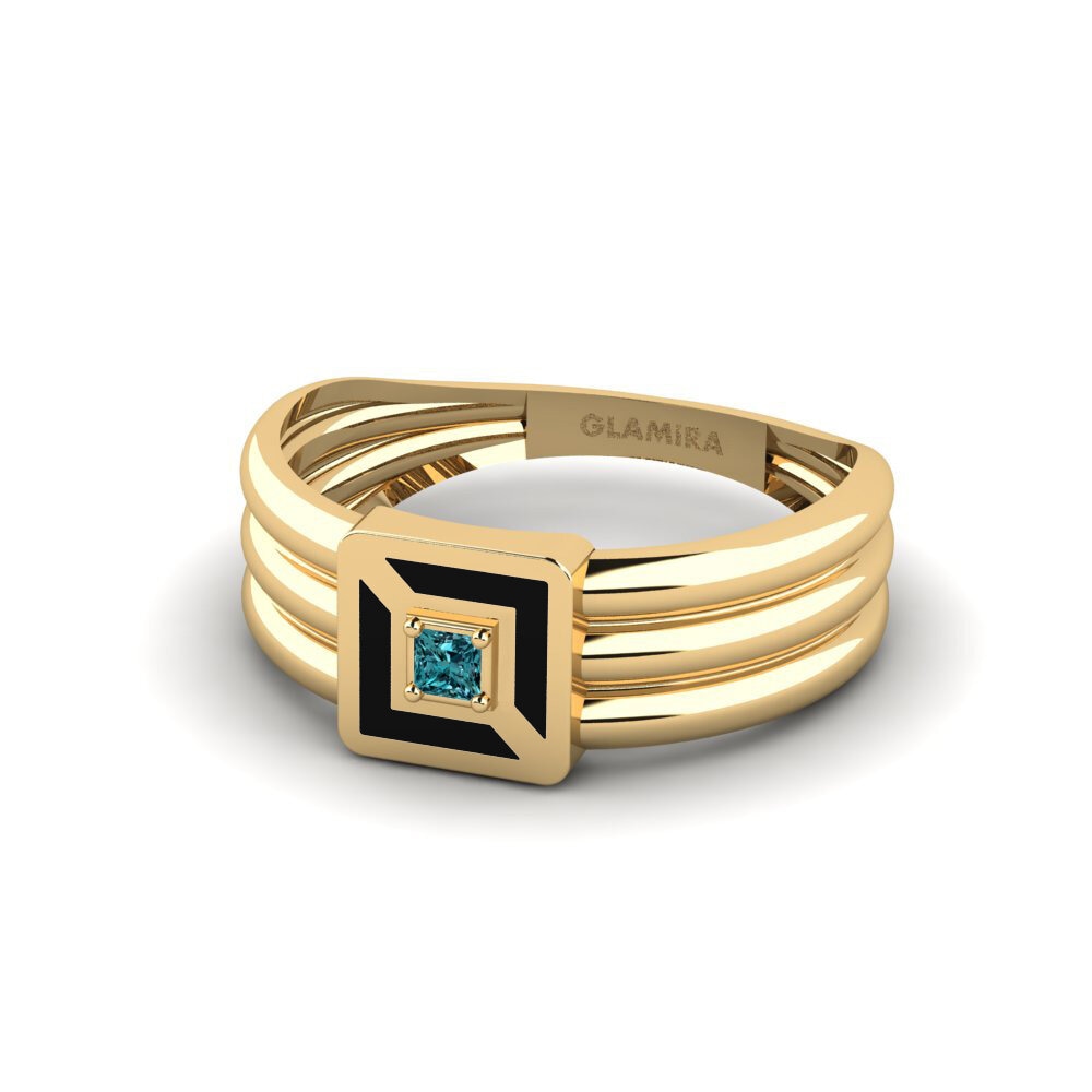 Princess Blue Diamond Ring Sorprendente