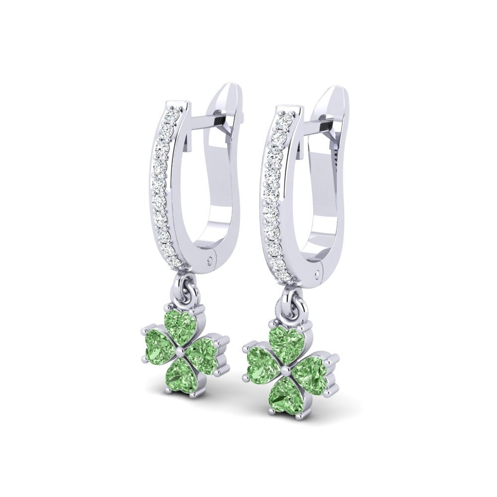 Diamant Vert Boucle d'oreille femme Sortir