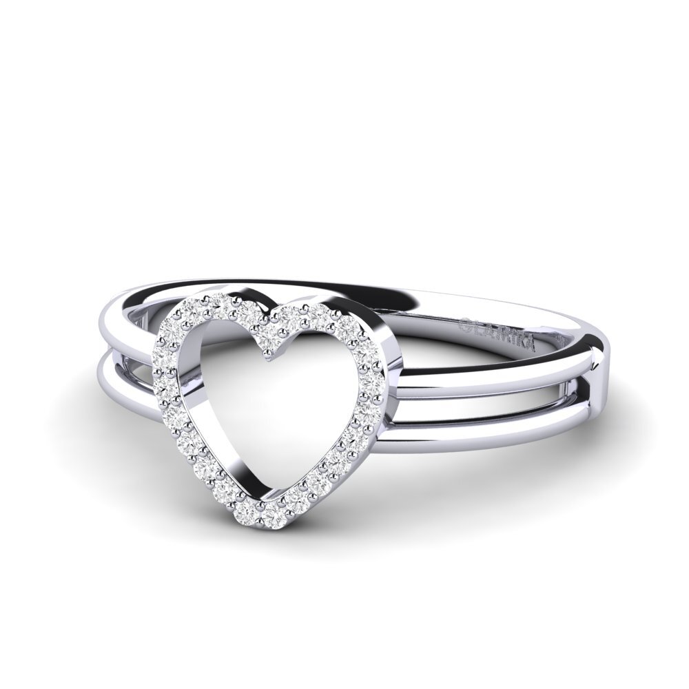 White sapphire Ring Spalla