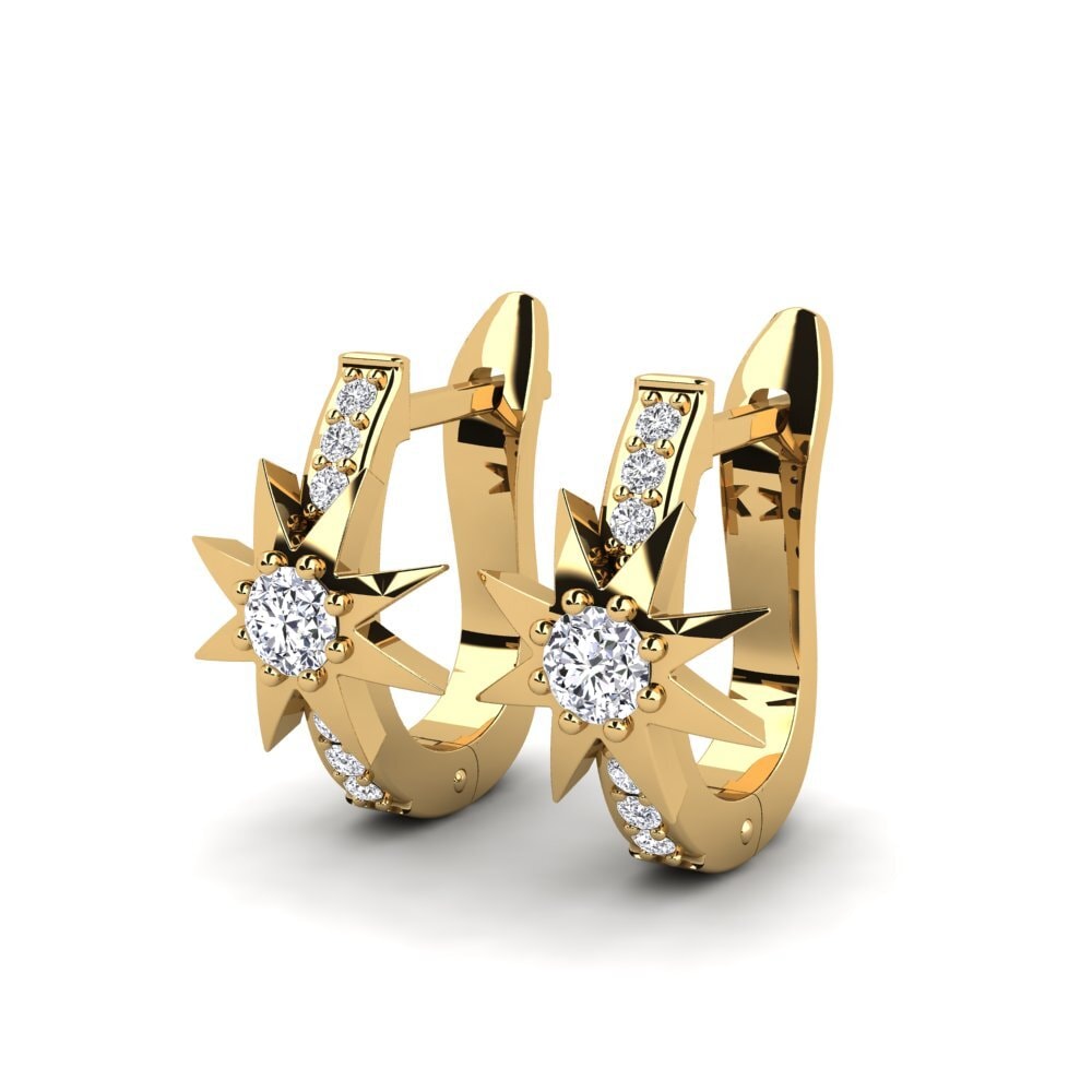 14ct Yellow Gold Women's Earring Spanios