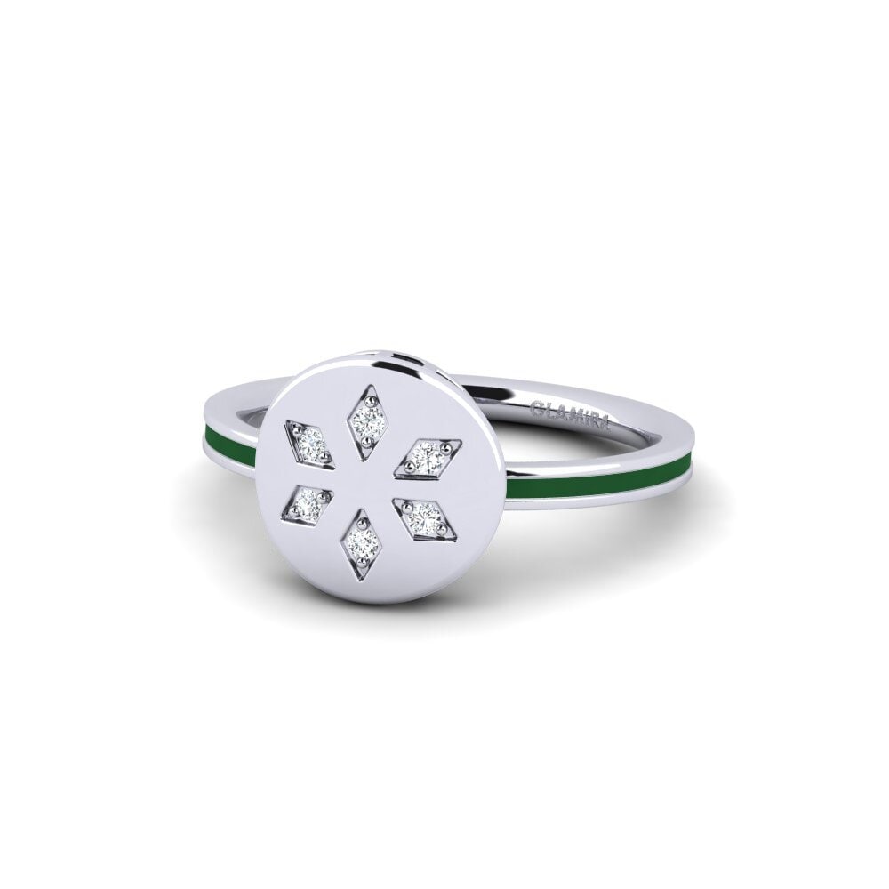 White Silver Ring Sparbiv