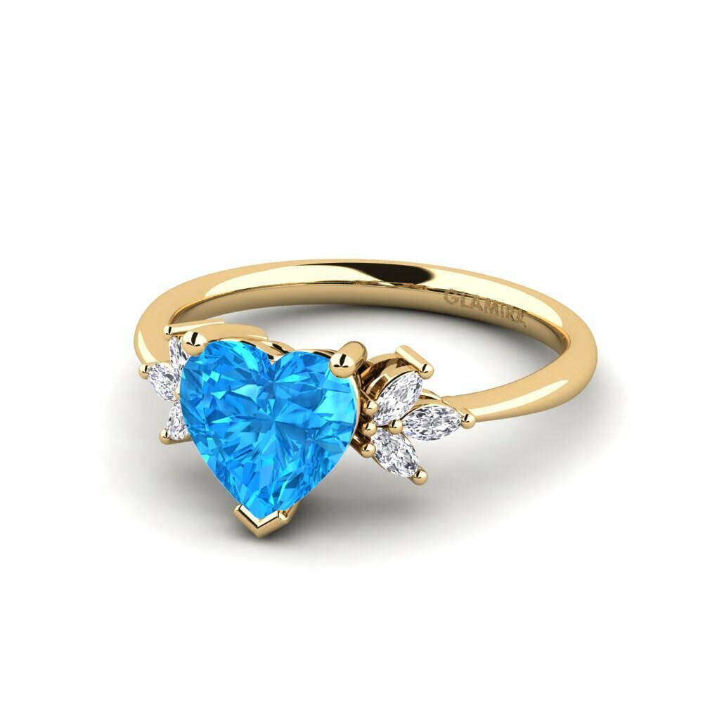 Blue Topaz Engagement Ring Spenni