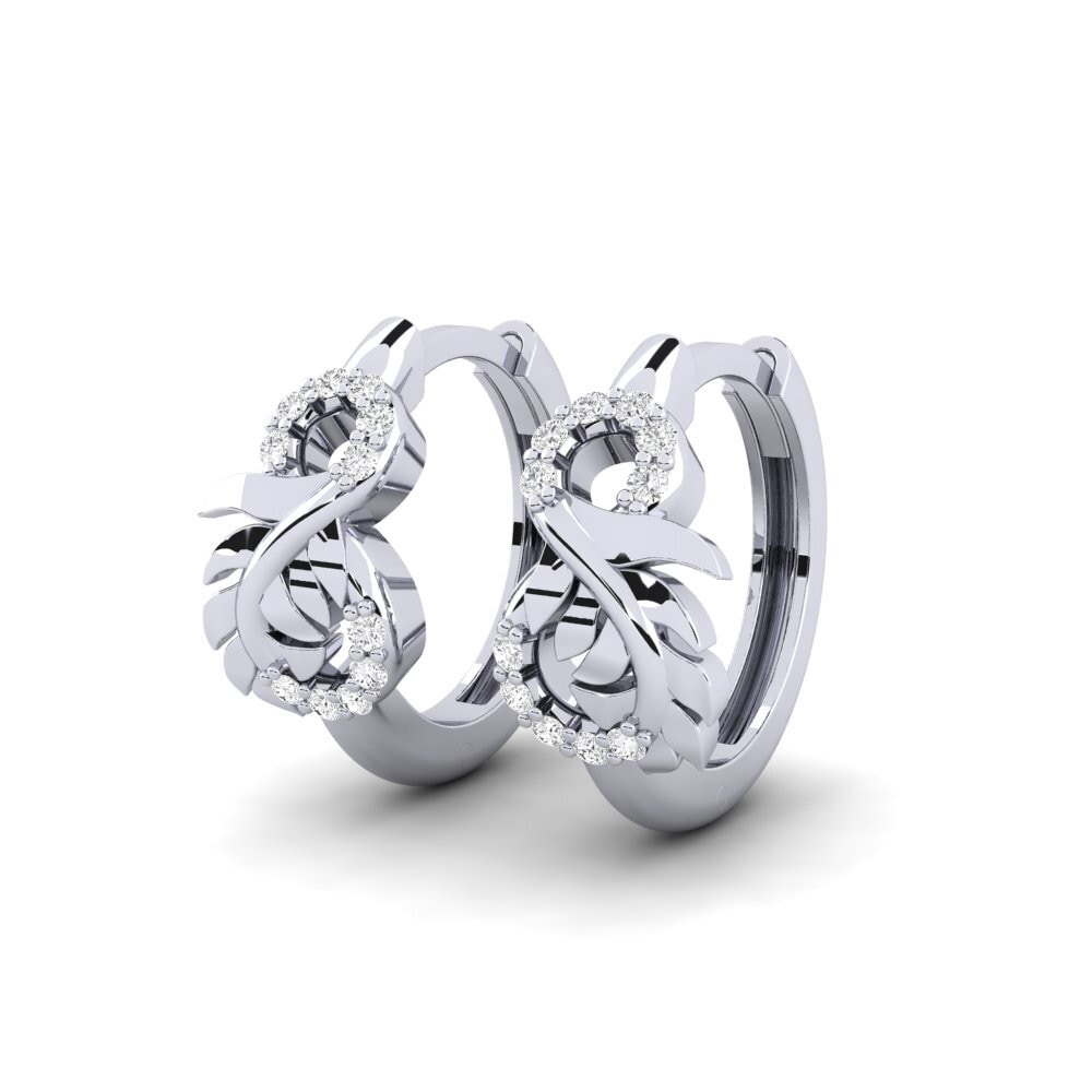Oro Bianco 750 Zaffiro Bianco Orecchino da donna Speranta