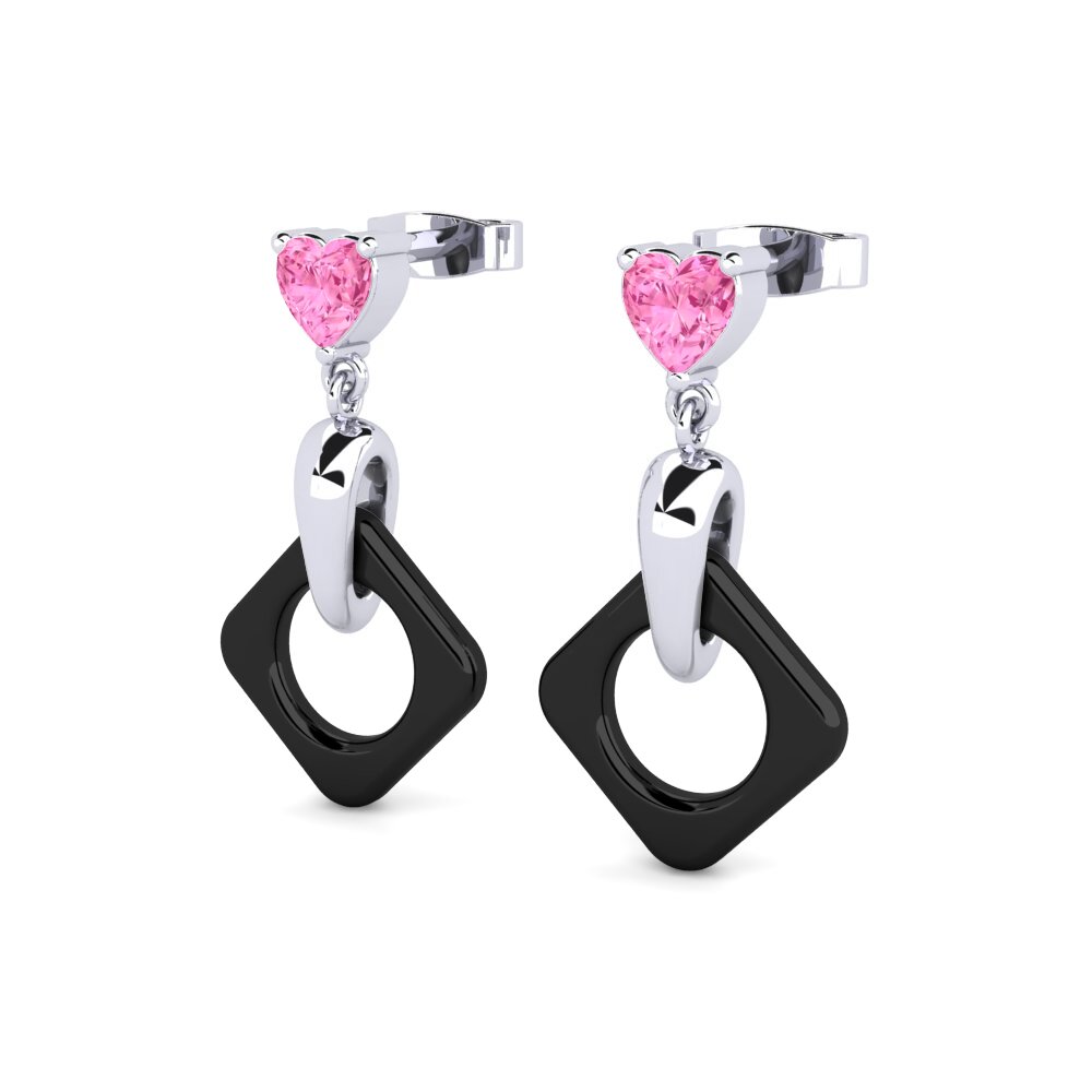 Safira Rosa Brincos Feminino Sphealed