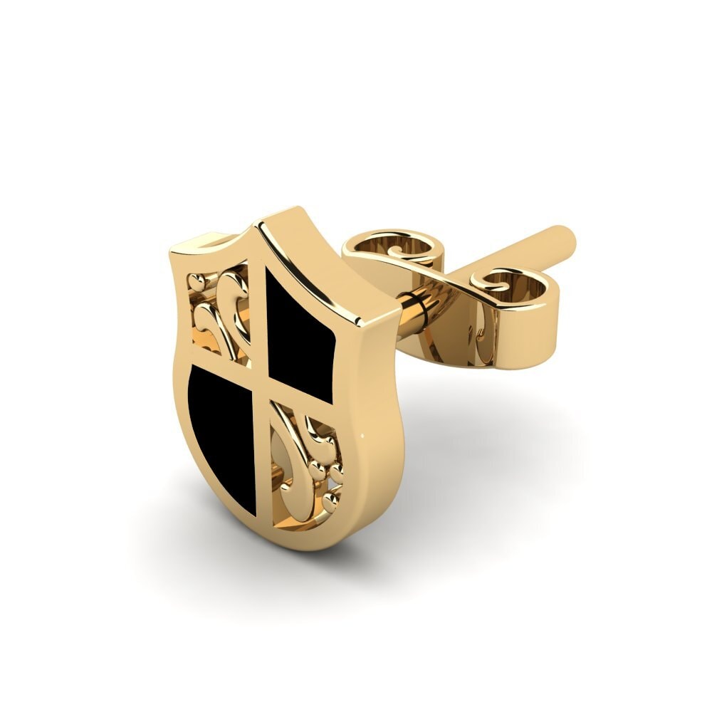 14k Oro Amarillo Pendiente para hombre Spiva