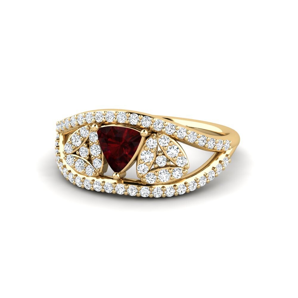 Trillion Garnet Engagement Ring Spro