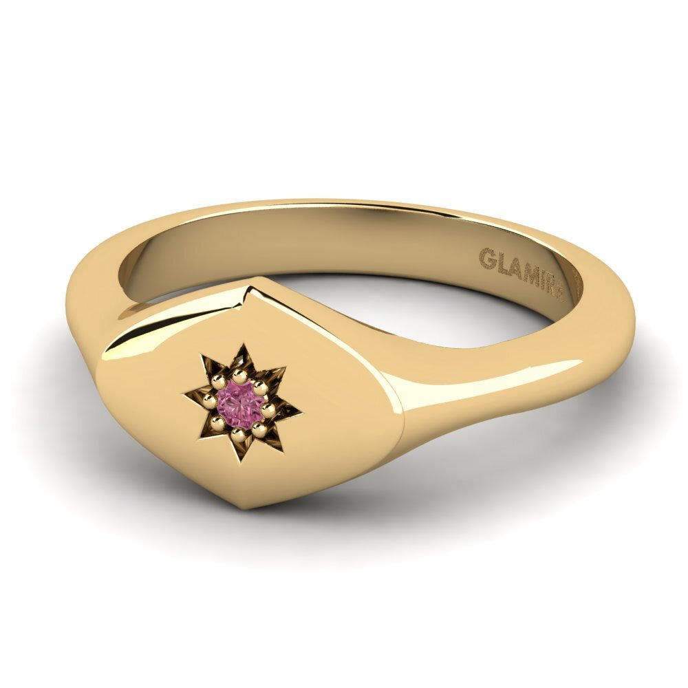 Granate Rhodolite Anillo meñique Spugh