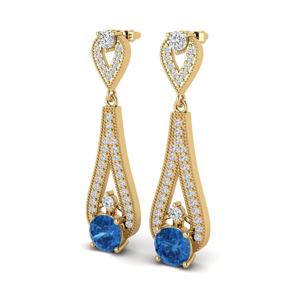 Dark Blue Zirconia Earring Stacey