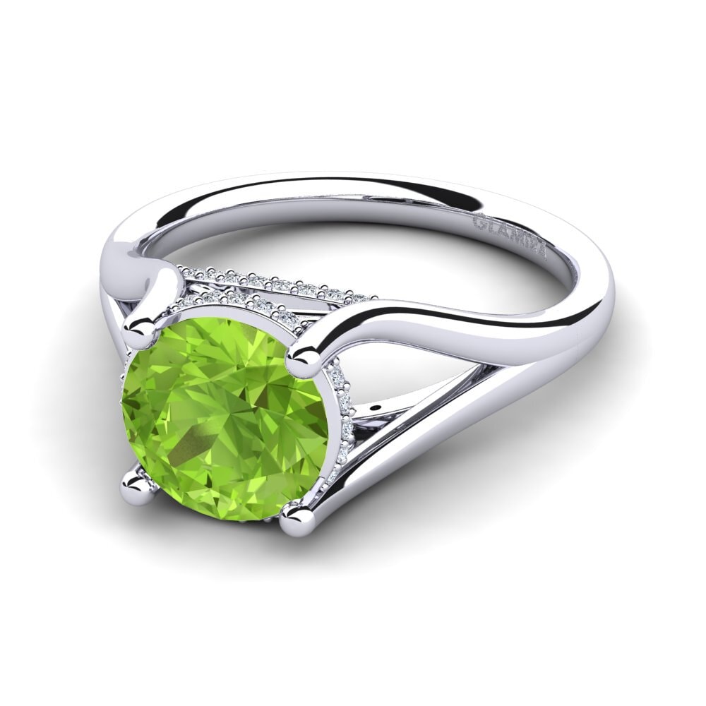 Peridoto Anillo de compromiso Stacia
