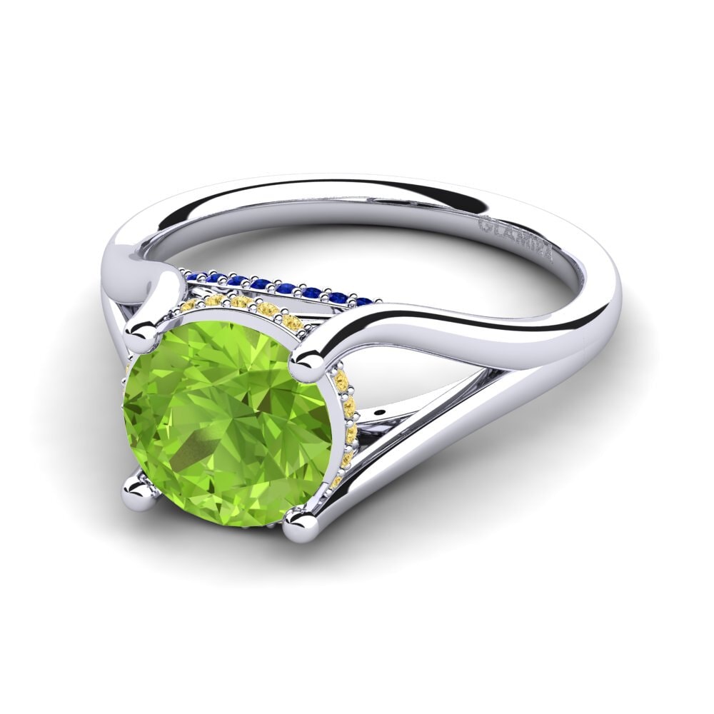 Peridot Engagement Ring Stacia