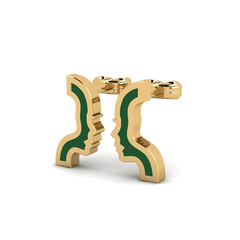9k Oro Amarillo Pendientes Stan