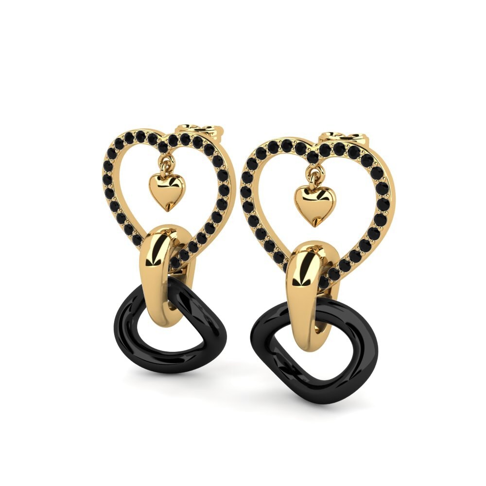 Black Sapphire Women's Earring Stantlered