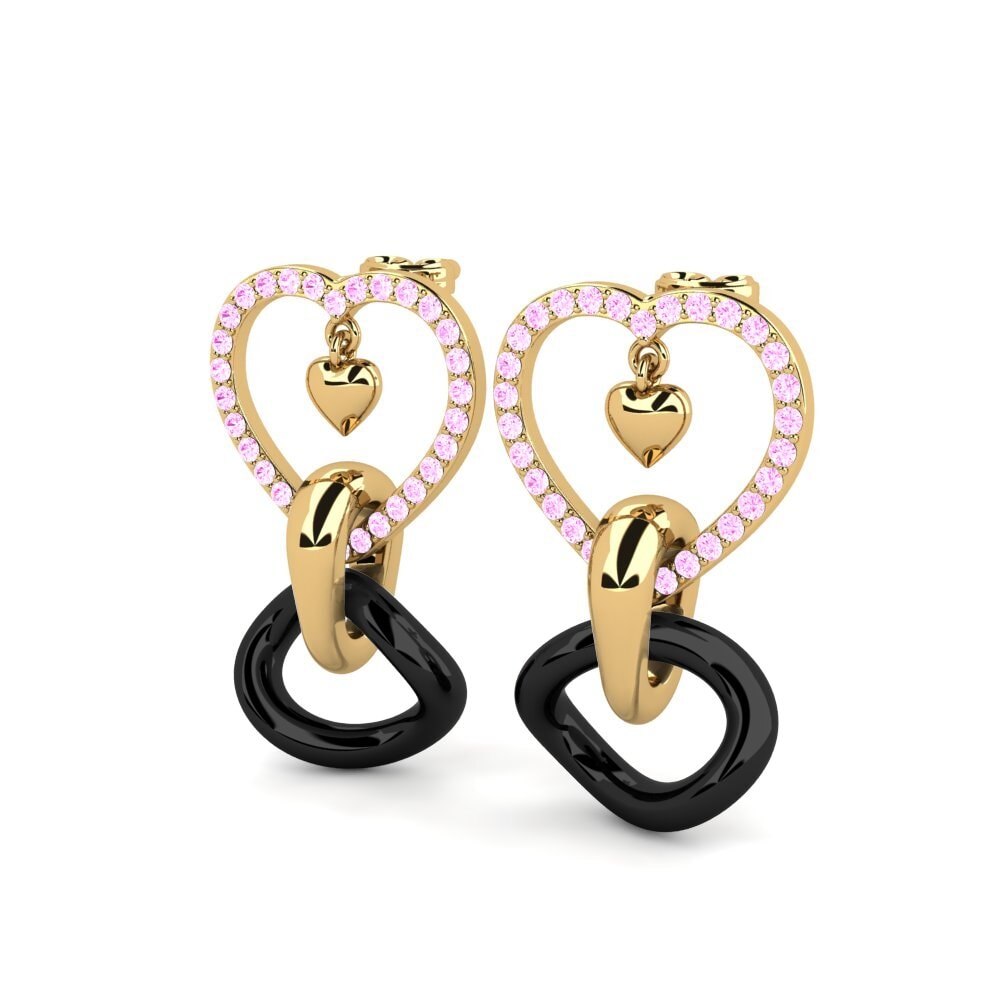 Pink Sapphire Women's Earring Stantlered