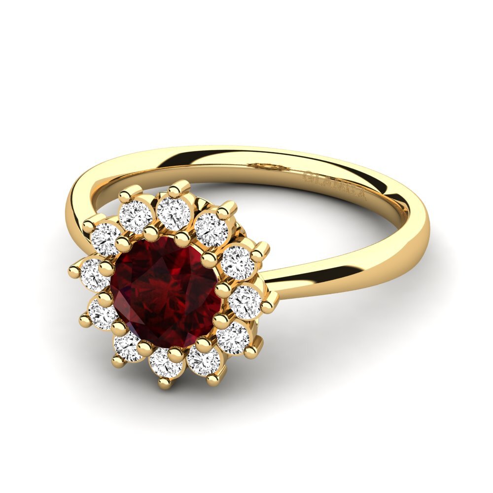 Granate Anillo de compromiso Staska