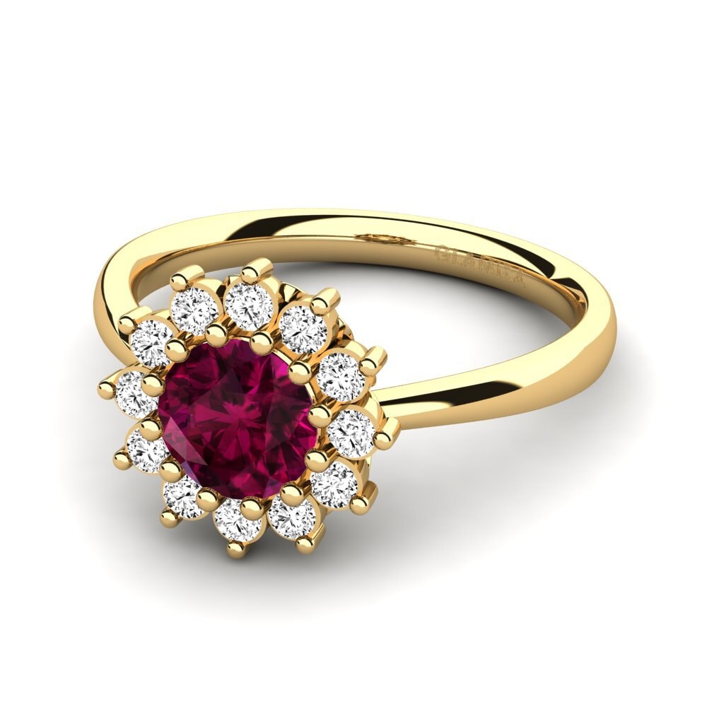Rhodolite Garnet Engagement Ring Staska