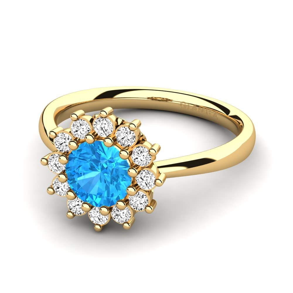 Blue Topaz Engagement Ring Staska
