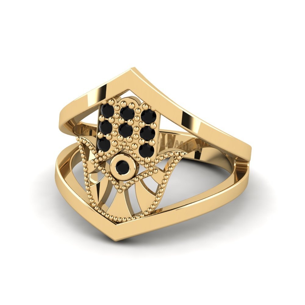Black Diamond Pinky Ring Stature