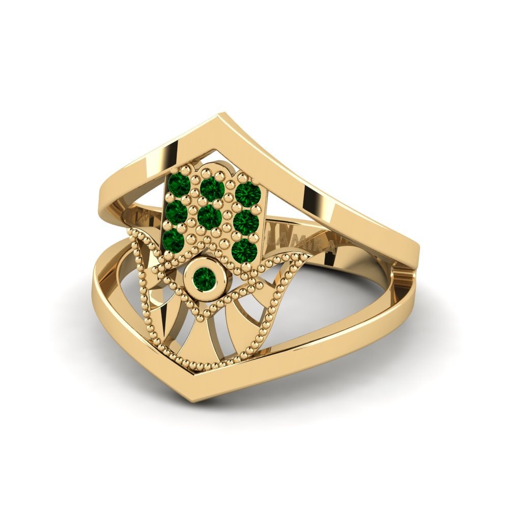 Green Zirconia Pinky Ring Stature
