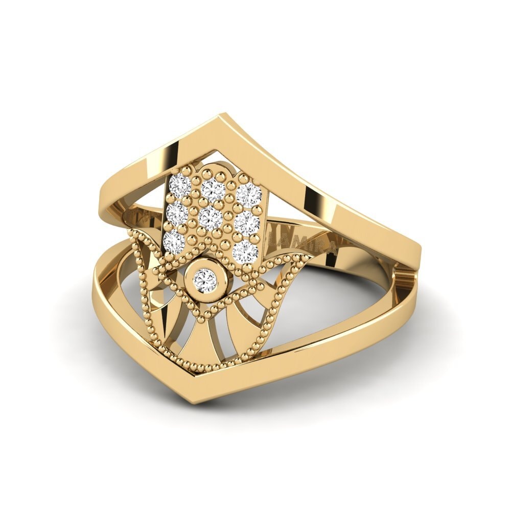 Moissanite Pinky Ring Stature