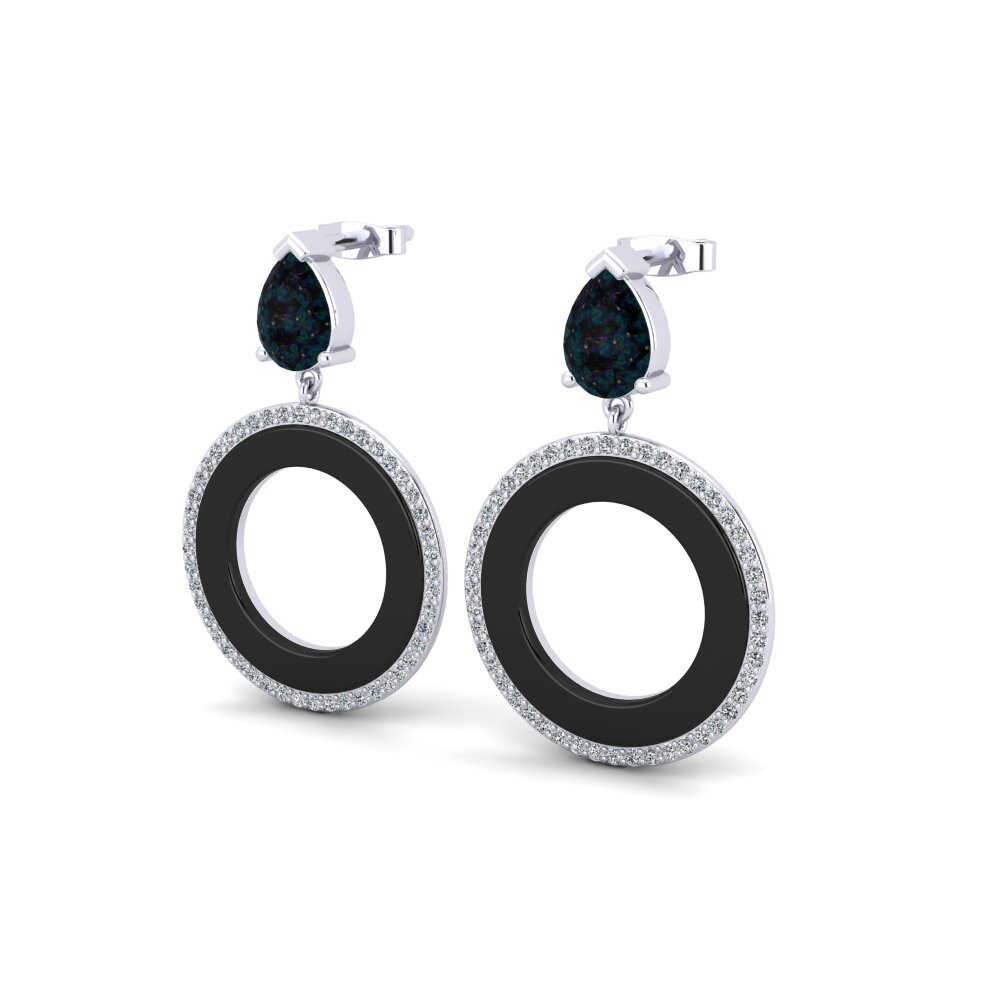 Black Opal Women's Earring Staub