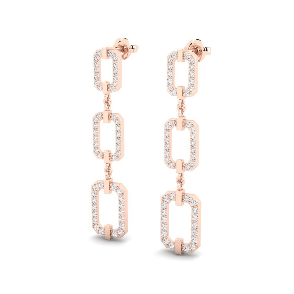 9ct Rose Gold Women's Earring Stebuklas