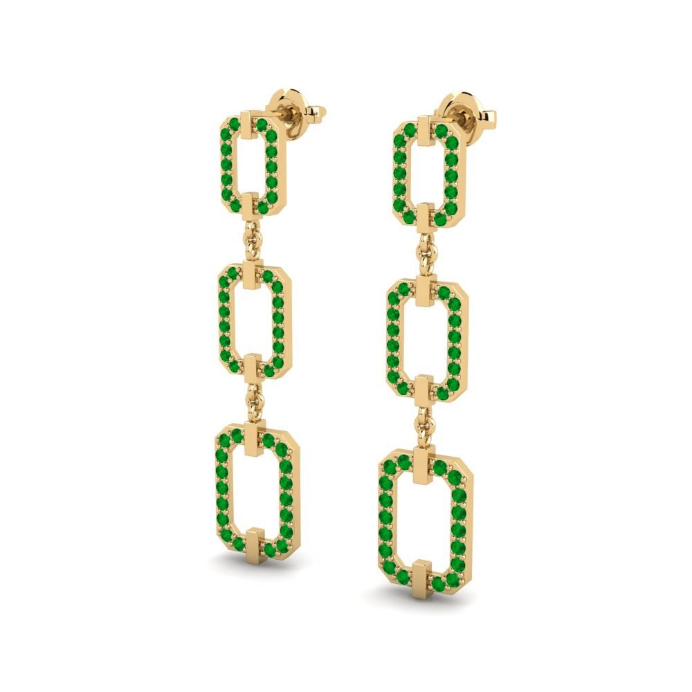 Émeraude Boucle d'oreille femme Stebuklas
