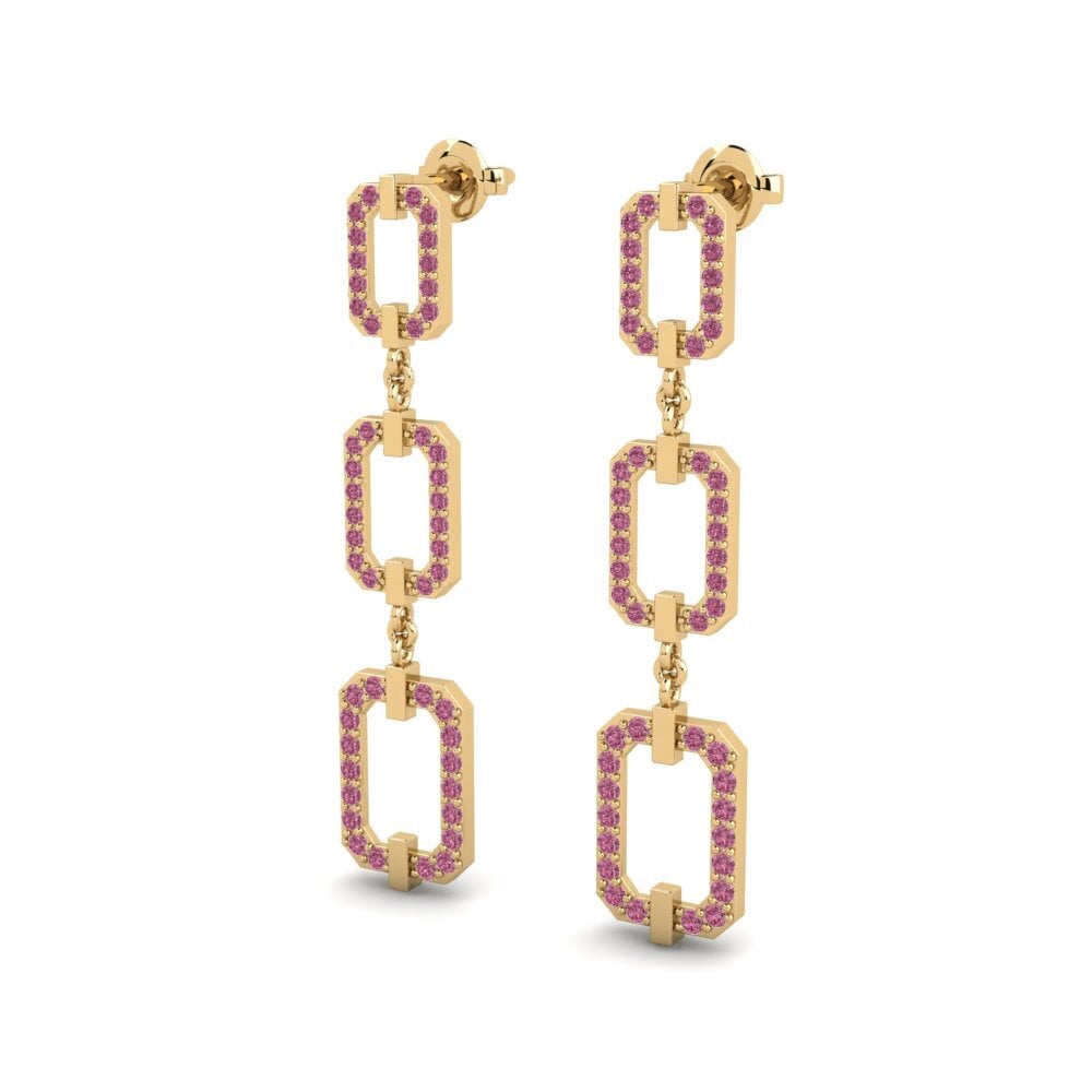 Granate Rhodolite Pendiente de mujer Stebuklas