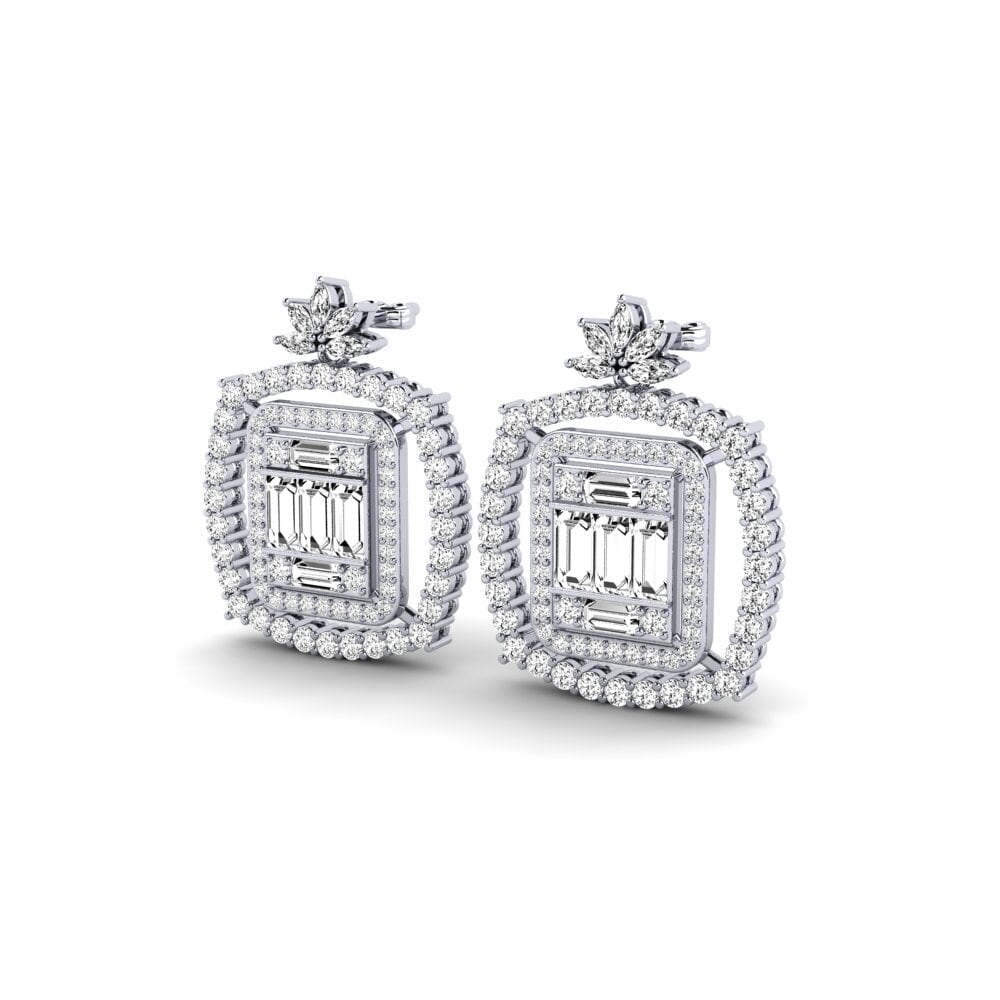 Đá Moissanite Bông tai nữ Steelwork