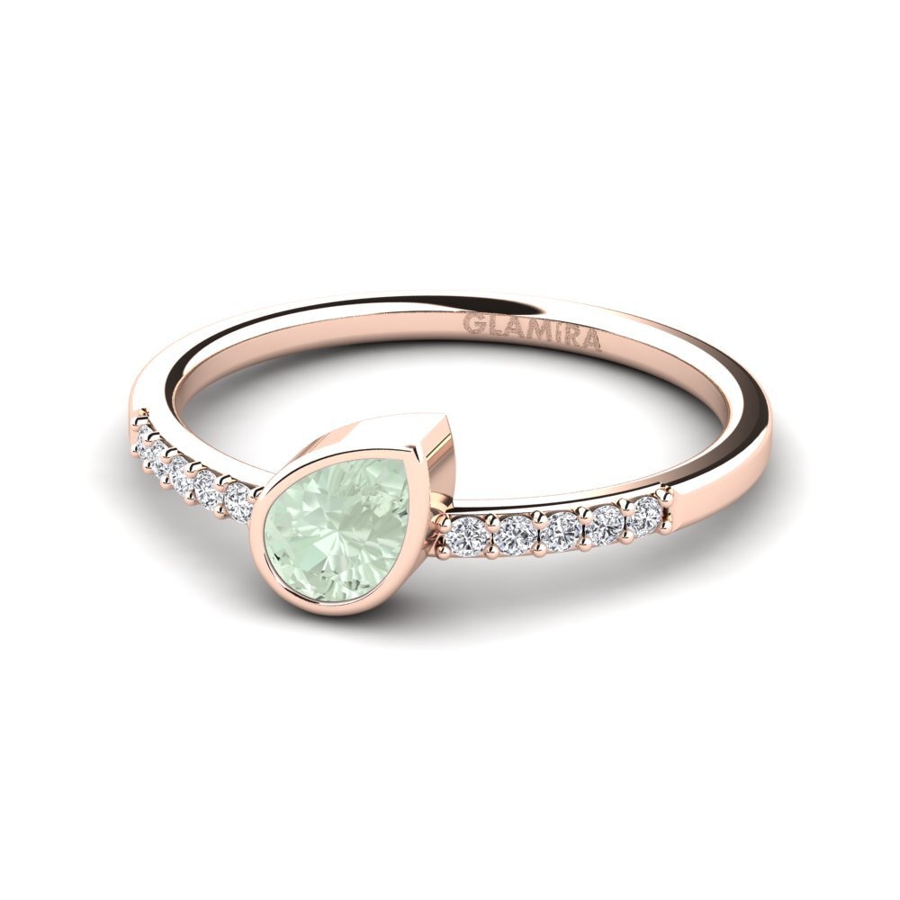 Green Amethyst Engagement Ring Steenee