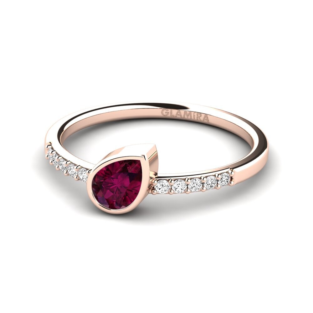 Granate Rhodolite Anillo de compromiso Steenee