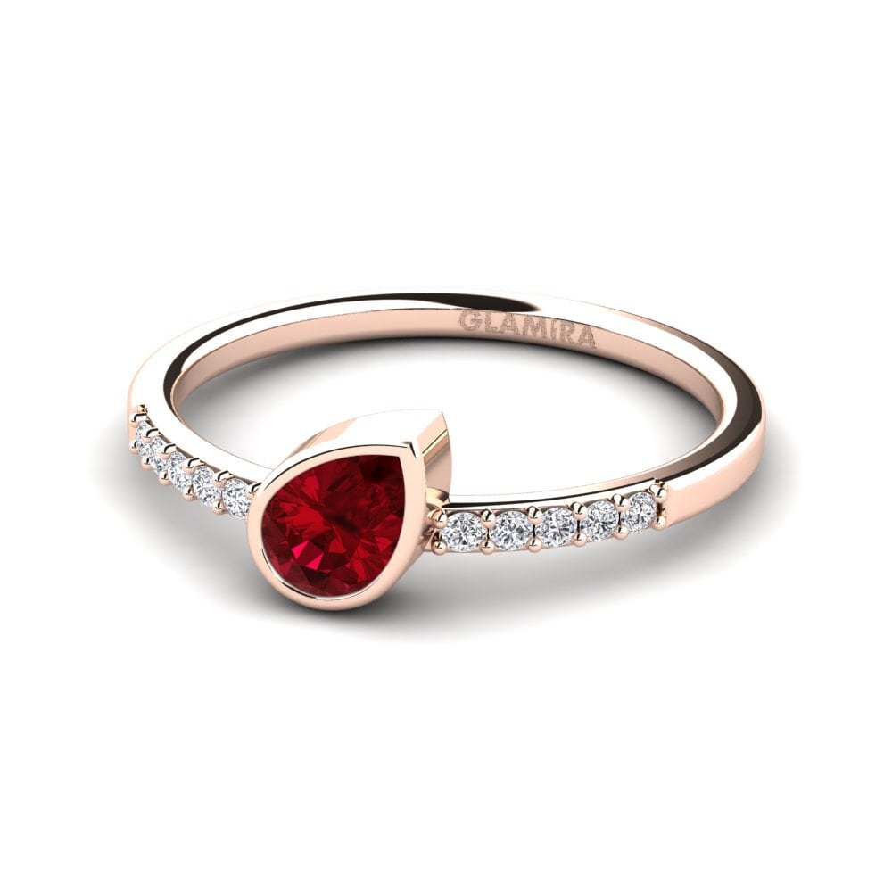 Circonita Roja Anillo de compromiso Steenee